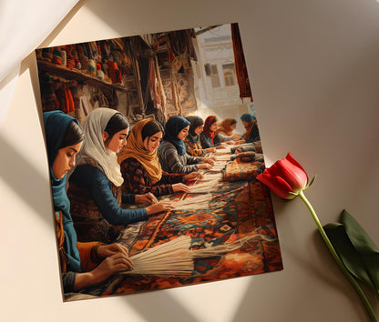 Affiche Tapis Sanandaj – Illustration Vecteur, Décor Mur Kurde