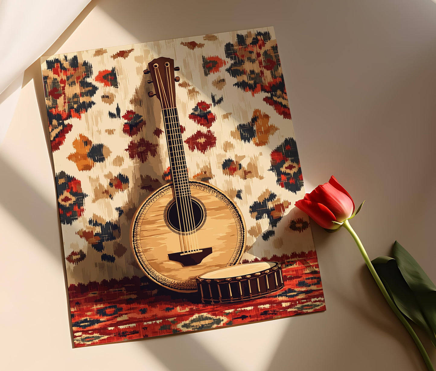 Affiche Çiftelia du Kosovo – Poster Art Musical des Balkans