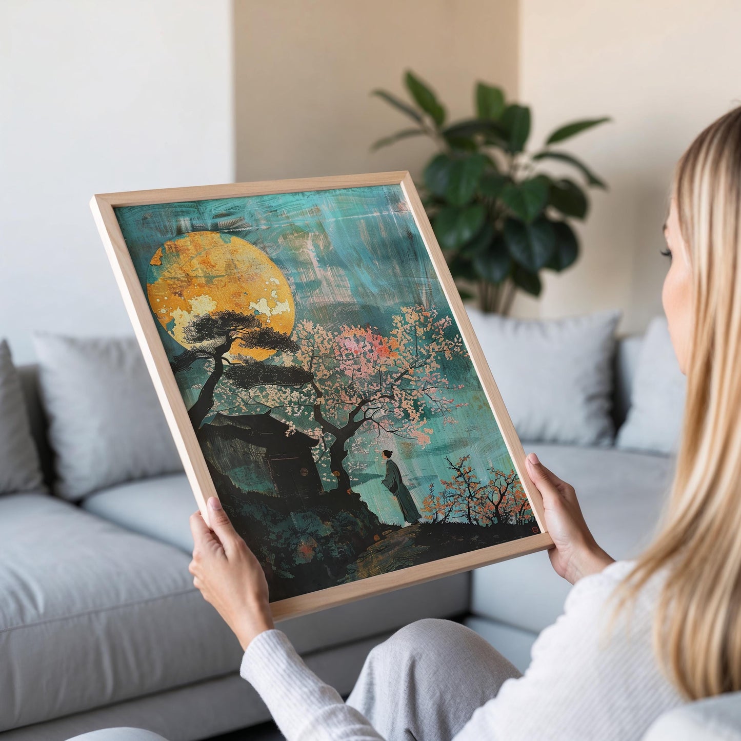 Affiche Art Japonais – Impression de Jardin Serein, Design Authentique