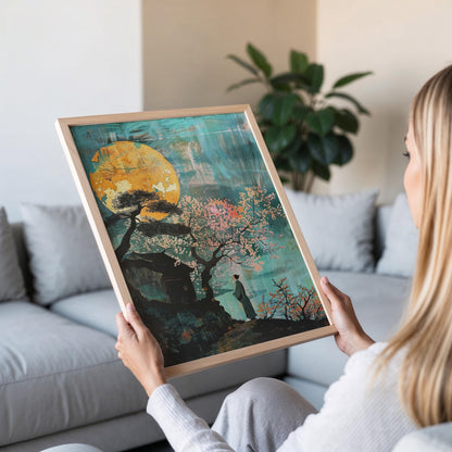 Affiche Art Japonais – Impression de Jardin Serein, Design Authentique