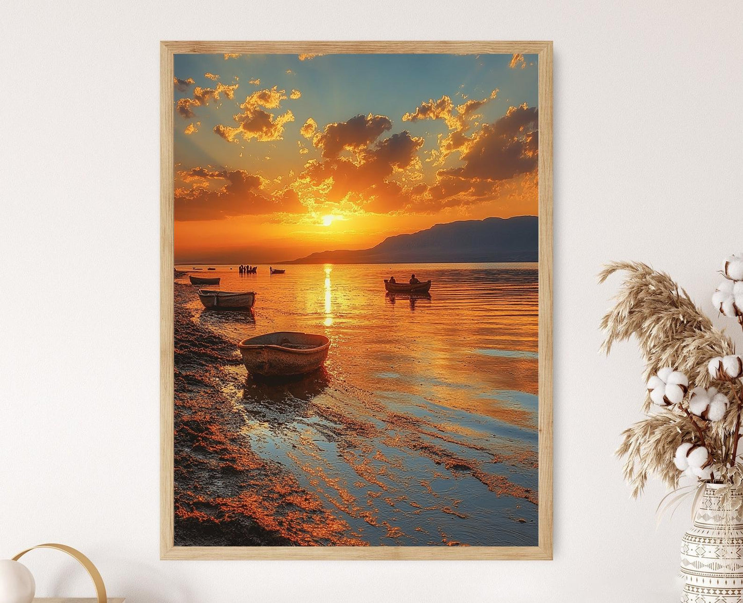 Affiche Scène Flottante de la Mer Morte – Art Coaste Jordanien