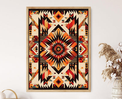 Affiche Inspirée des Navajos – Art Tribal pour Décor Murale