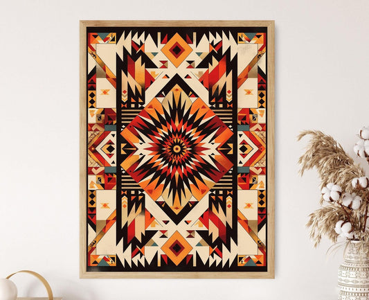 Affiche Inspirée des Navajos – Art Tribal pour Décor Murale