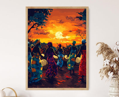 Affiche Danse Traditionnelle – Art de Célébration Culturelle du Burkina Faso