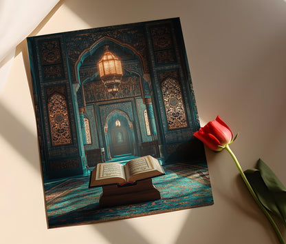 Affiche Illustration du Coran – Poster Art Islamique pour Ramadan