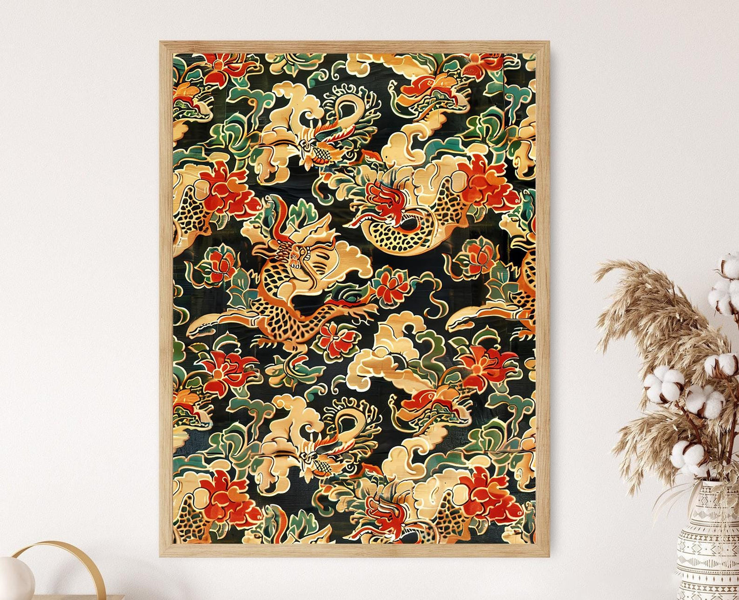 Affiche Batik Indonésien – Poster Motif Textile Intriqué