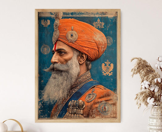 Affiche Maharaja Ranjit Singh – Poster Hommage à la Guerre anglo-sikh