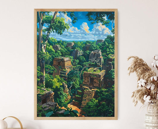 Affiche Joya de Cerén – Poster Art Équatorien des Mayas et Artefacts