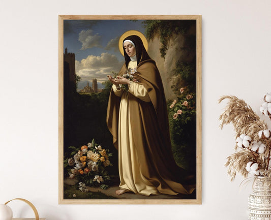 Affiche Sainte Thérèse d'Avila – Œuvre d'art chrétienne classique