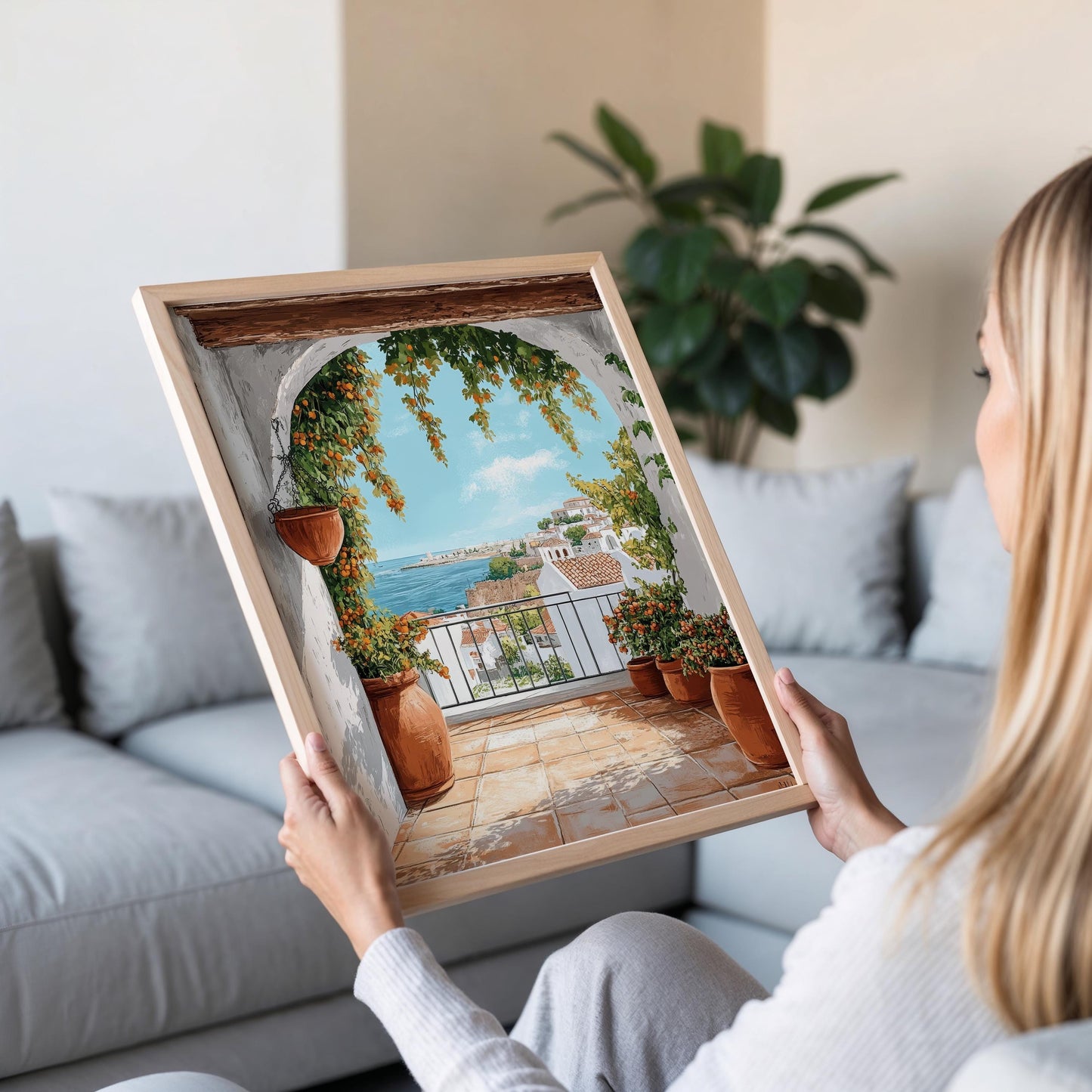 Affiche Terrasse de Tripoli – Illustration Citadelle, Art Culturel Libanais