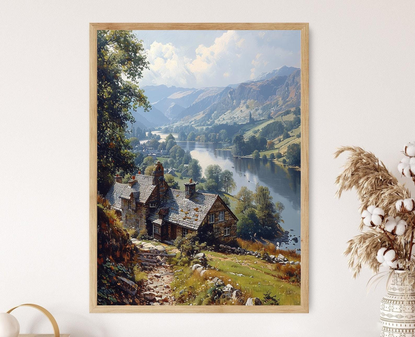 Affiche Paysage Tranquille du Lac Windermere – Impression Art du Lake District
