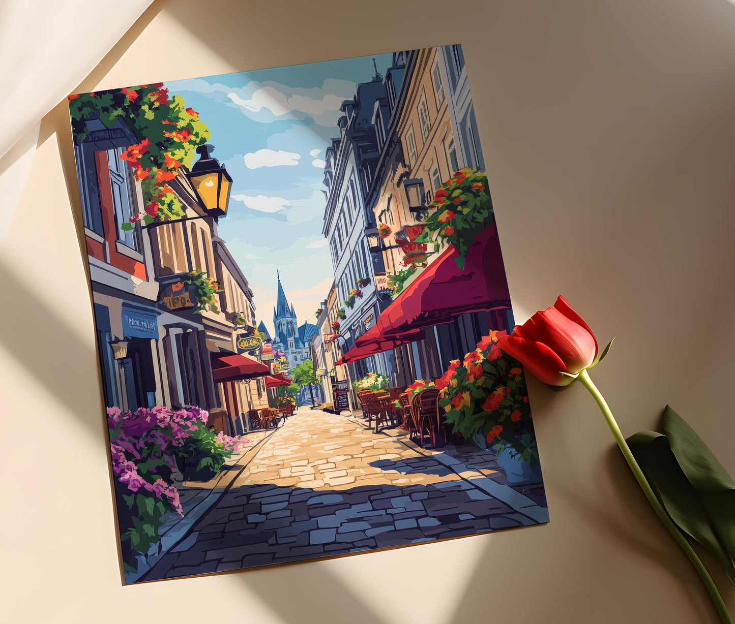 Affiche Vieux-Montréal – Poster des Rues Historiques et de l'Architecture