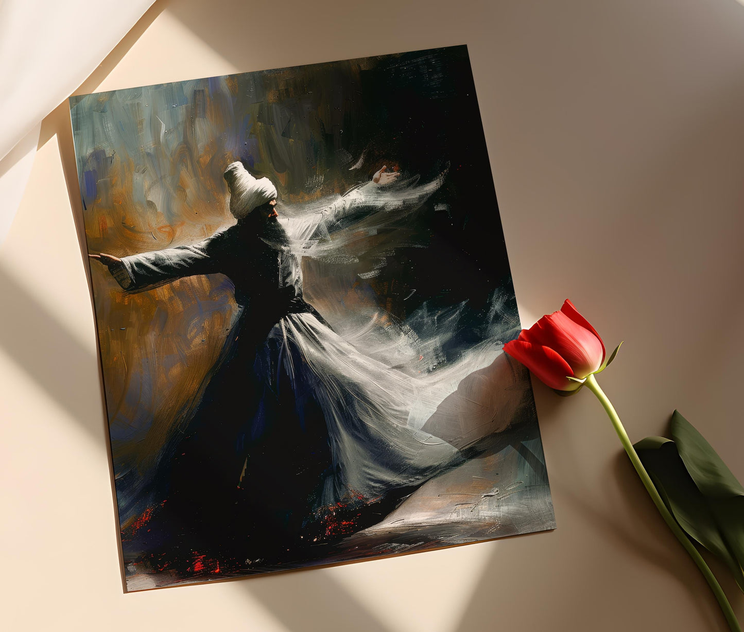 Affiche Soufi Tourneur – Poster Art Mevlana Islamique en Édition Limitée