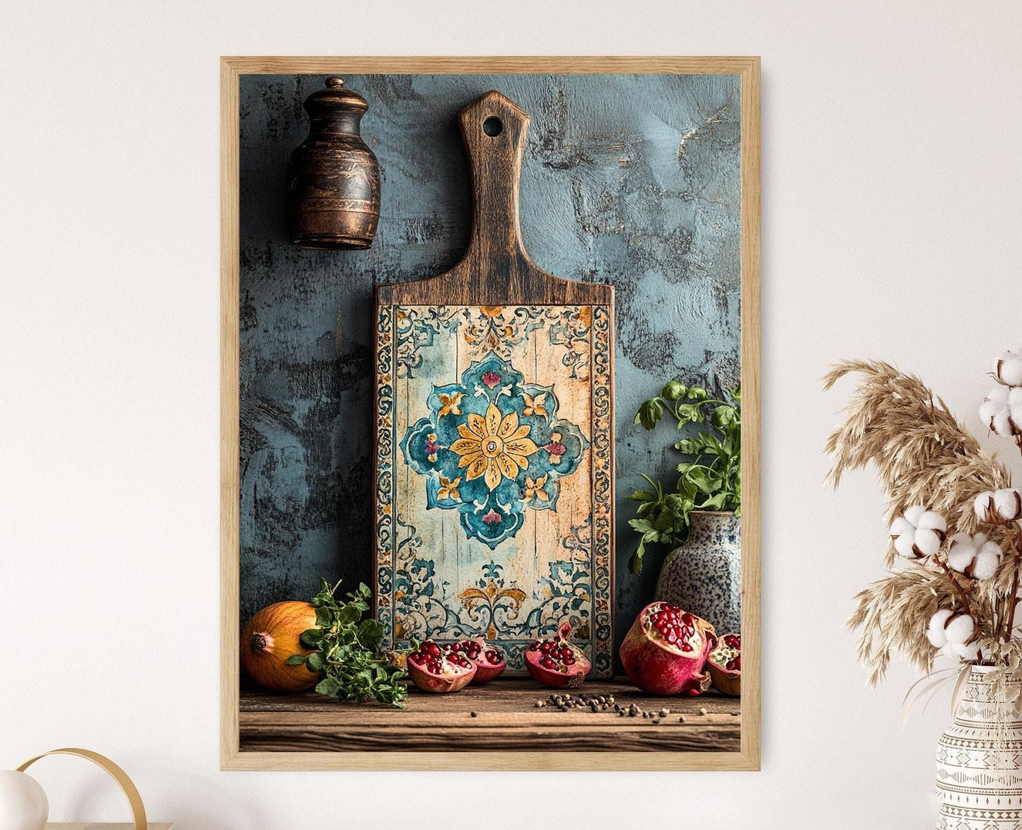 Affiche Cuisine Iranienne – Poster Décoratif Motifs Persans