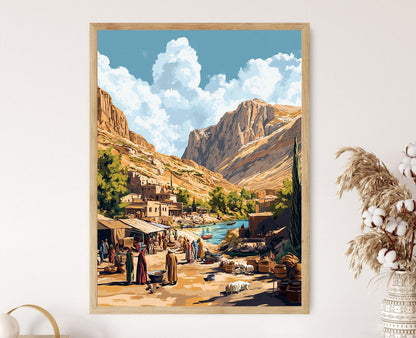 Affiche Vallée Kurde – Poster Art des Montagnes Zagros