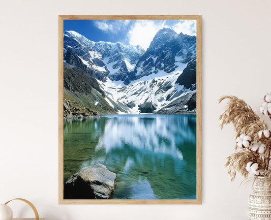 Affiche Laguna del Inca – Poster Lac Émeraude et Andes Majestueux