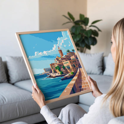 Affiche Jaffa – Impression artistique du port ancien et de son charme historique