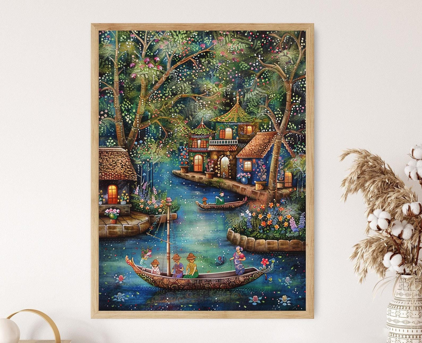 Affiche Art Folklorique Thaï – Décoration Murale Culturelle Authentique