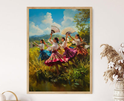 Affiche Danse Cariñosa – Poster Art traditionnel de la danse folklorique philippine