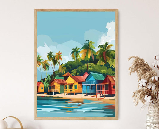 Affiche Bocas del Toro – Poster Plage Tropicale aux Vibes Caribéennes