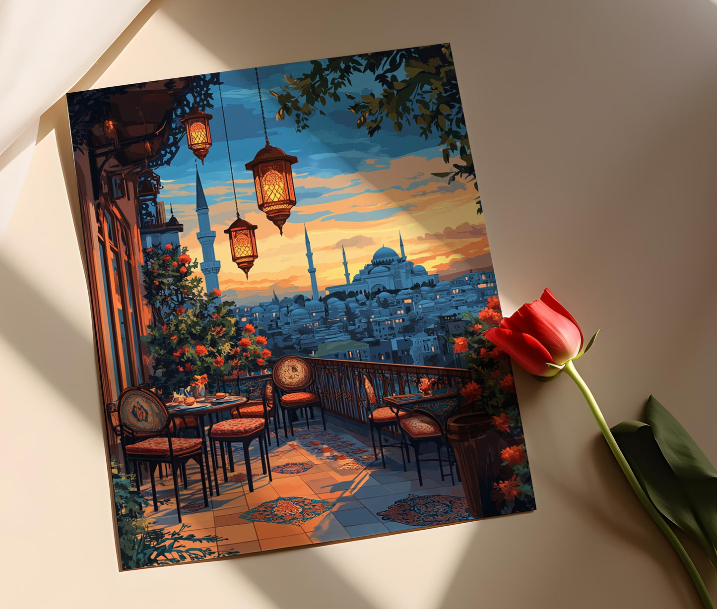 Affiche Mazar-i-Sharif – Illustration vectorielle de décoration afghane