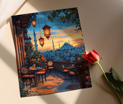 Affiche Mazar-i-Sharif – Illustration vectorielle de décoration afghane