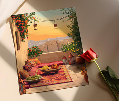 Affiche Kandahar – Illustration Vectorielle de Décor Traditionnel Afghan