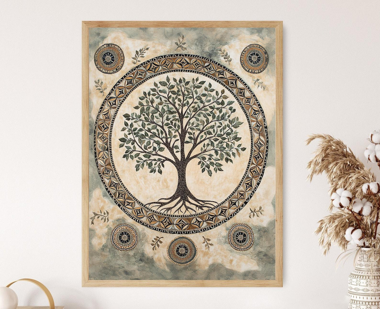 Affiche Iroquois Arbre de Vie – Poster Art Tribal Amérindien Nature
