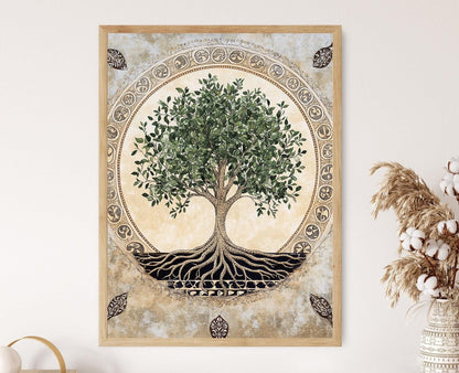 Affiche Arbre de Vie Iroquois – Décor mural inspiré des natifs