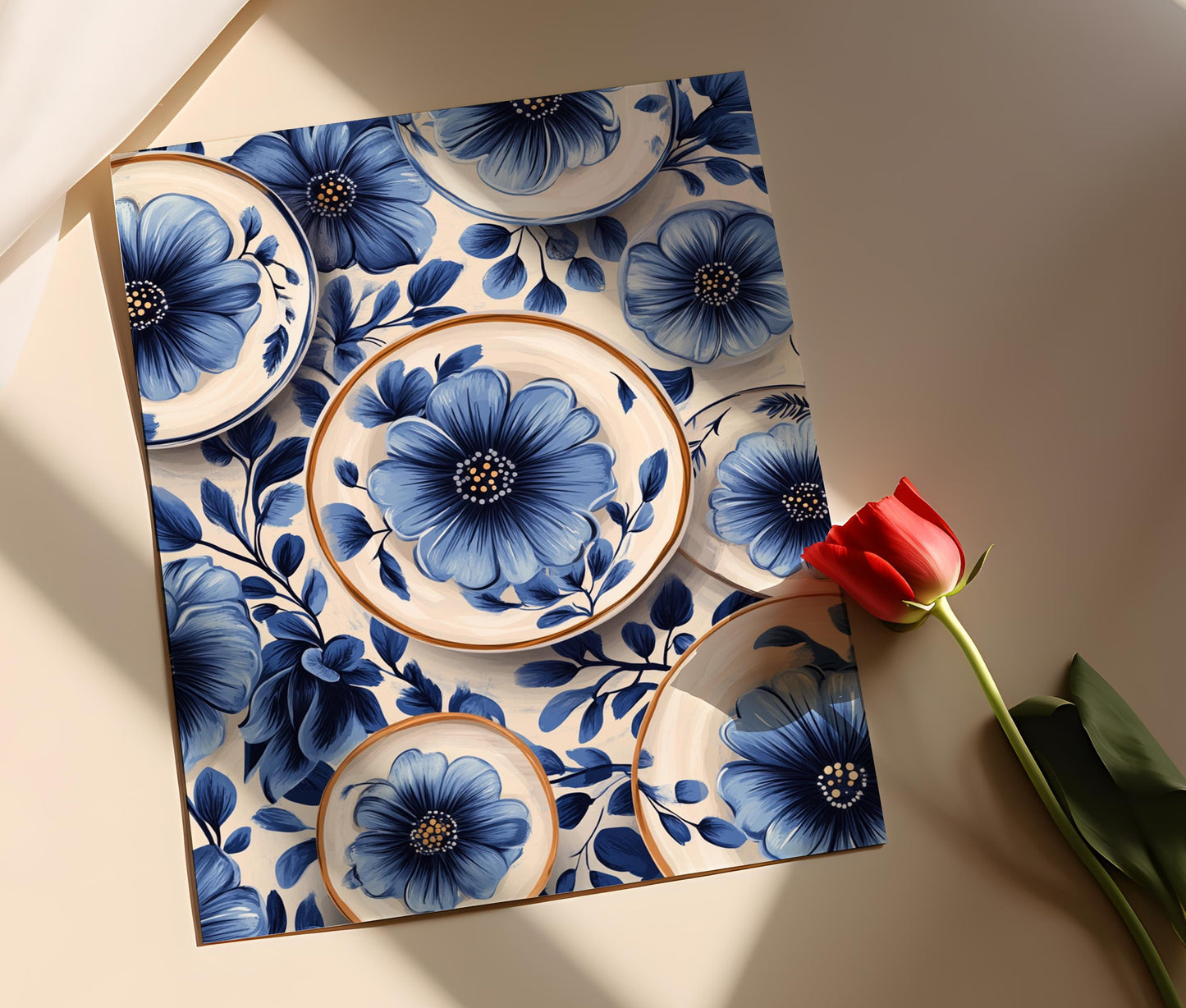 Afghanisches Keramikposter – Traditionelle Wanddekoration für die Küche