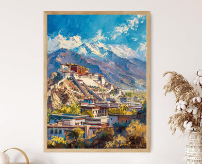 Affiche Palais de Potala – Poster Architecture Ancienne de Lhassa