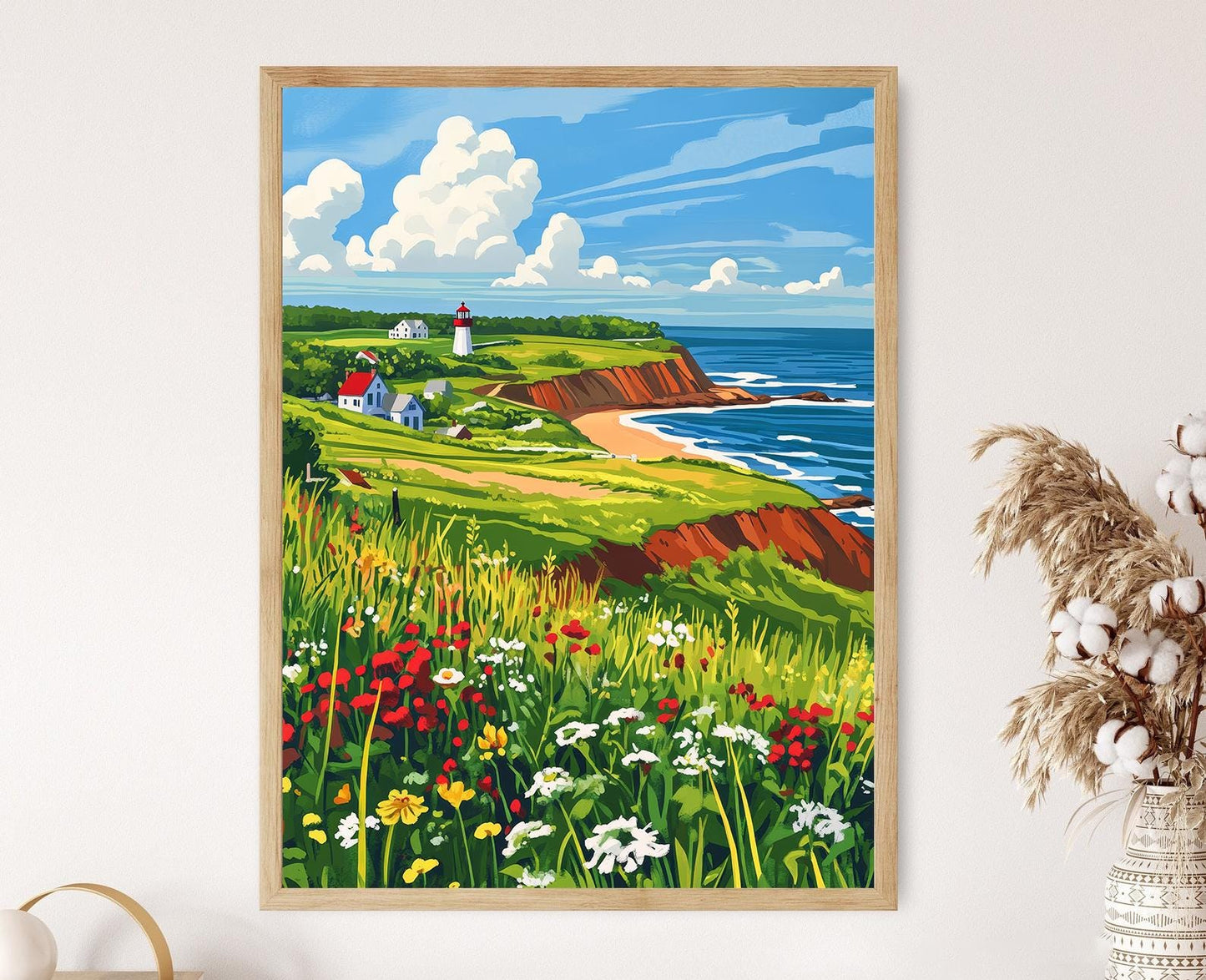 Affiche Île-du-Prince-Édouard – Poster Paysage côtier canadien