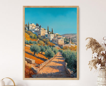 Affiche des Collines de Bethléem – Art de paysages palestiniens