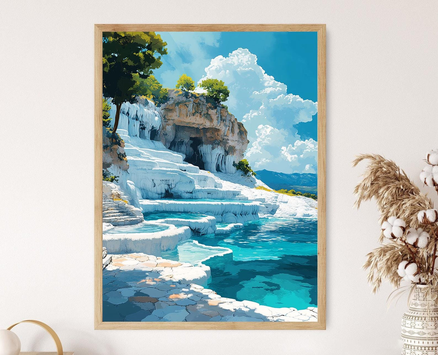 Affiche Terrasses de Pamukkale – Poster Paysage Naturel de Türkiye