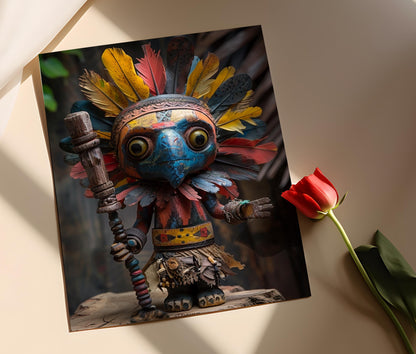 Affiche Élégua – Art mural inspiré de poupées Santeria, cadeau spirituel