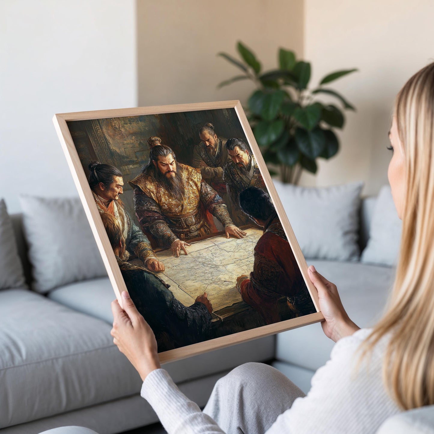 Affiche Stratégie Gengis Khan – Carte de l'Empire Mongol, Génie Tactique