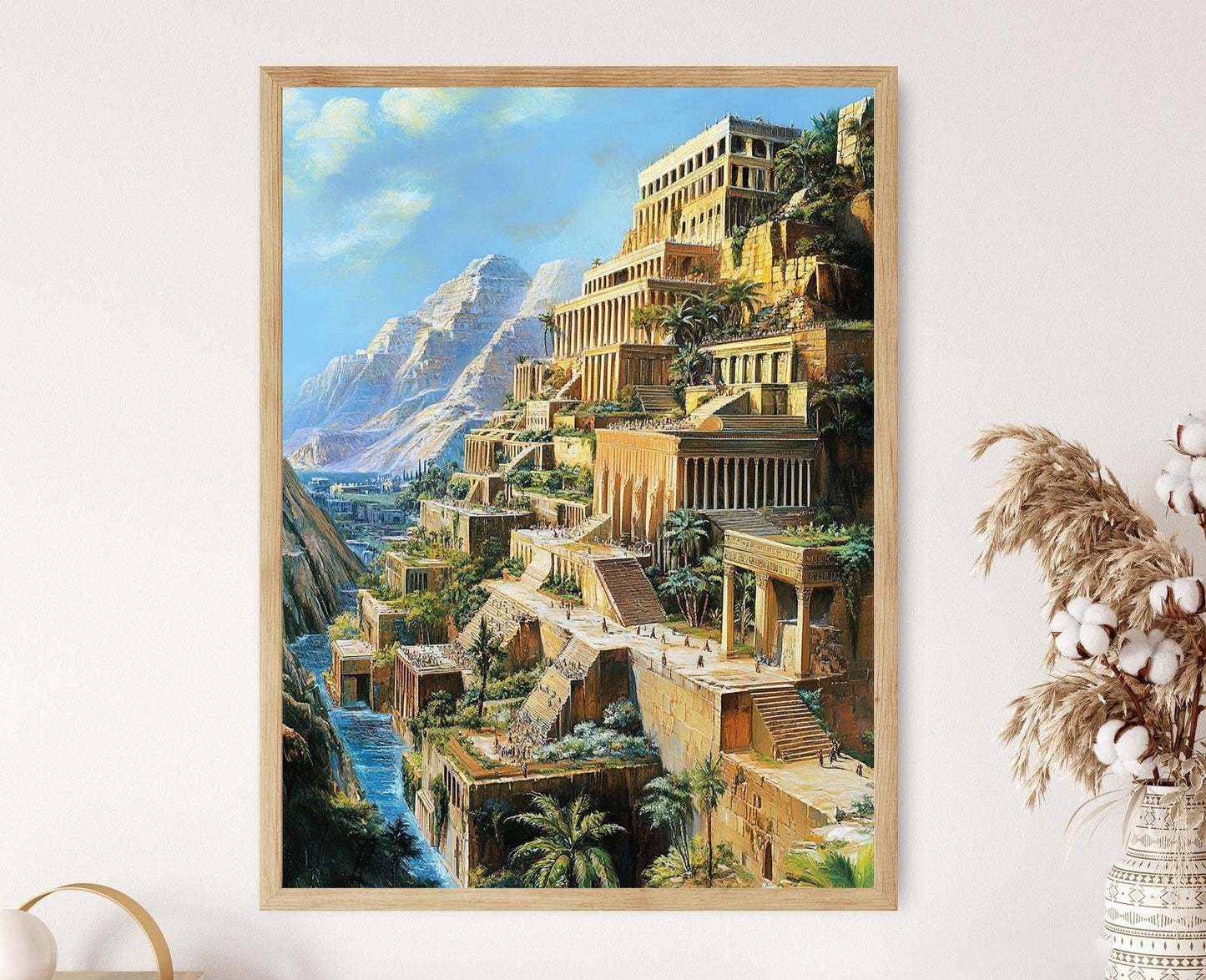 Affiche Jardins Suspendus de Babylone – Impression d'Art Verdoyante