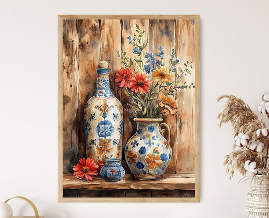 Affiche Art de la poterie bulgare – Poster céramique traditionnelle décor mural