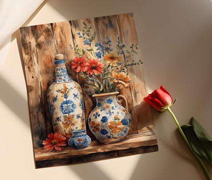 Affiche Art de la poterie bulgare – Poster céramique traditionnelle décor mural