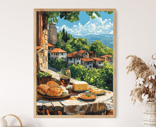 Affiche Petit-Déjeuner de Veliko Tarnovo – Art de la Cuisine Bulgare