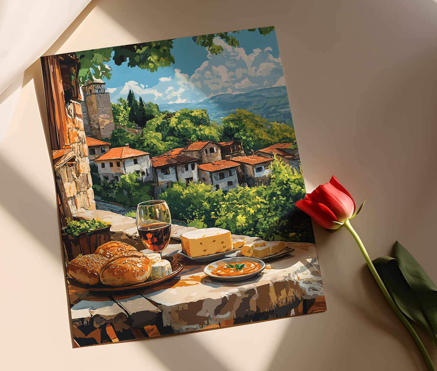 Affiche Petit-Déjeuner de Veliko Tarnovo – Art de la Cuisine Bulgare