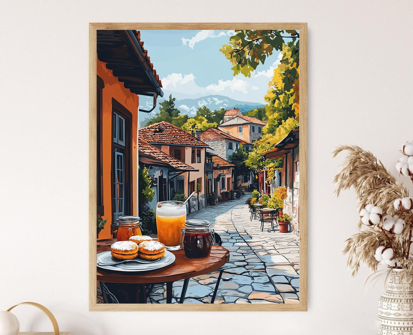 Affiche Plovdiv – Poster Art de la Cuisine Bulgare Traditionnelle