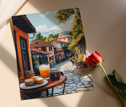 Affiche Plovdiv – Poster Art de la Cuisine Bulgare Traditionnelle