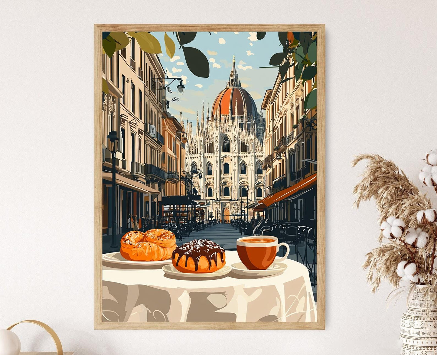 Affiche Petit-Déjeuner Milan – Art de Cuisine Italienne Traditionnelle