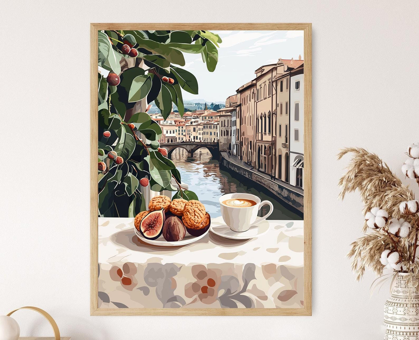 Affiche Table de Petit-Déjeuner à Florence – Art de Cuisine Italienne