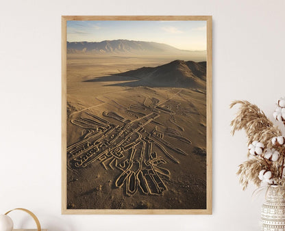 Affiche Nazca – Poster Art des Lignes de Nazca en Paysage Péruvien