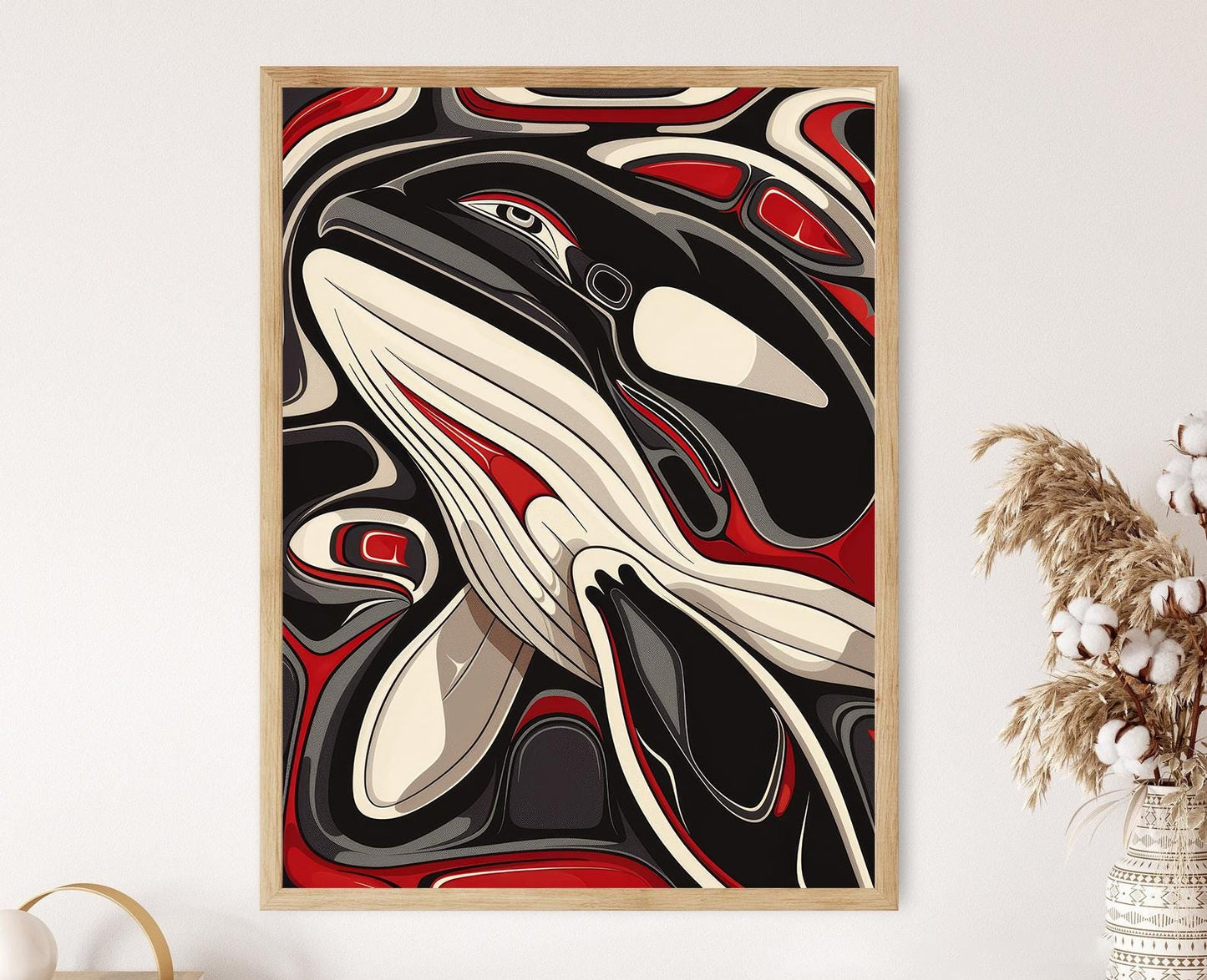 Affiche Orca – Art Tribal Haida avec Symbolisme Puissant