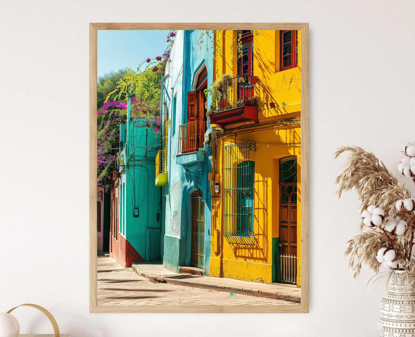 Affiche Maisons Colorées de La Boca – Art Print Vibrant de Buenos Aires