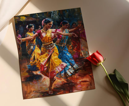 Affiche de Danse Folklorique du Tamil Nadu – Art du Sud de l'Inde