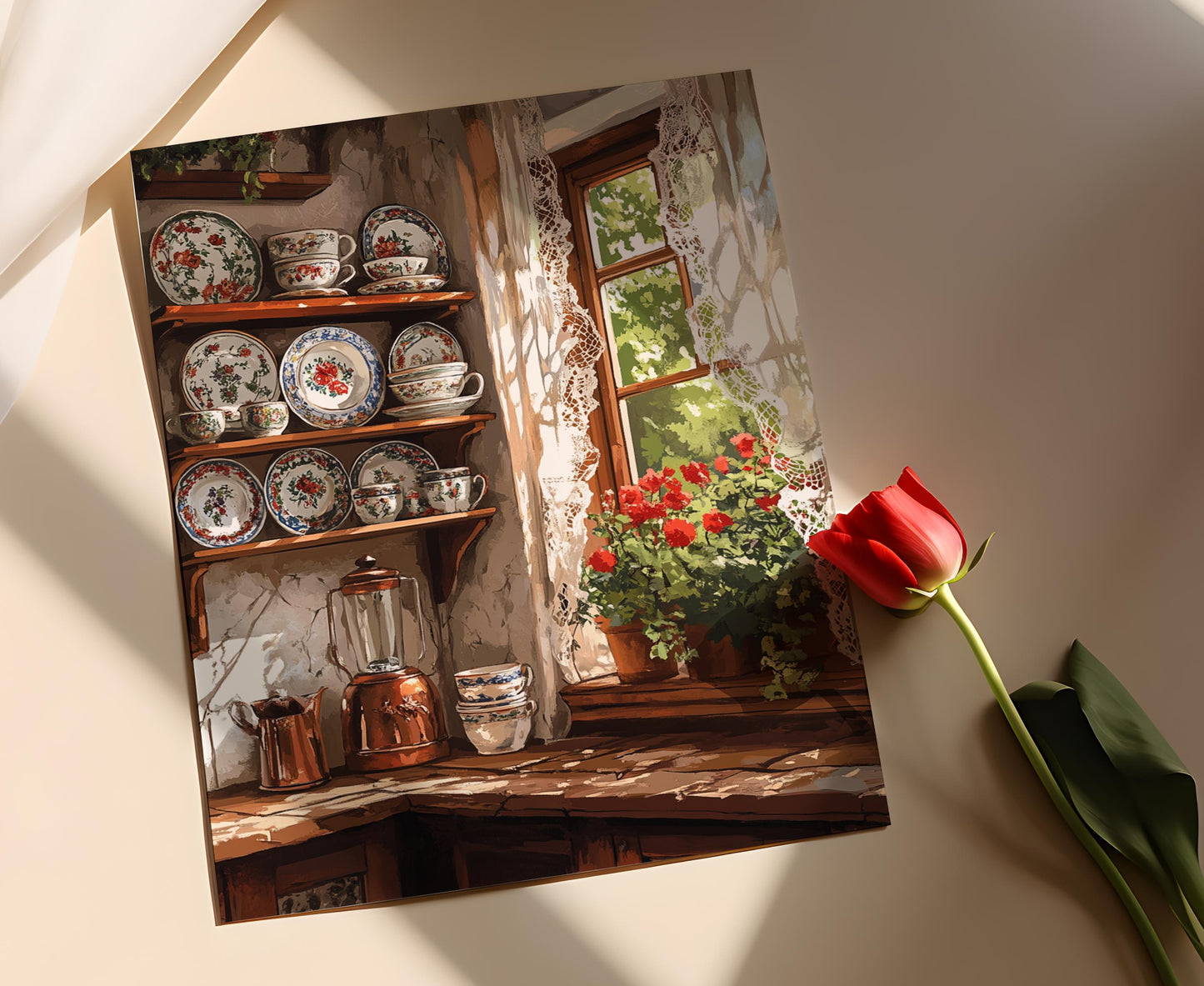 Affiche Plaque Céramique Serbe – Décor Rustique pour Cuisine